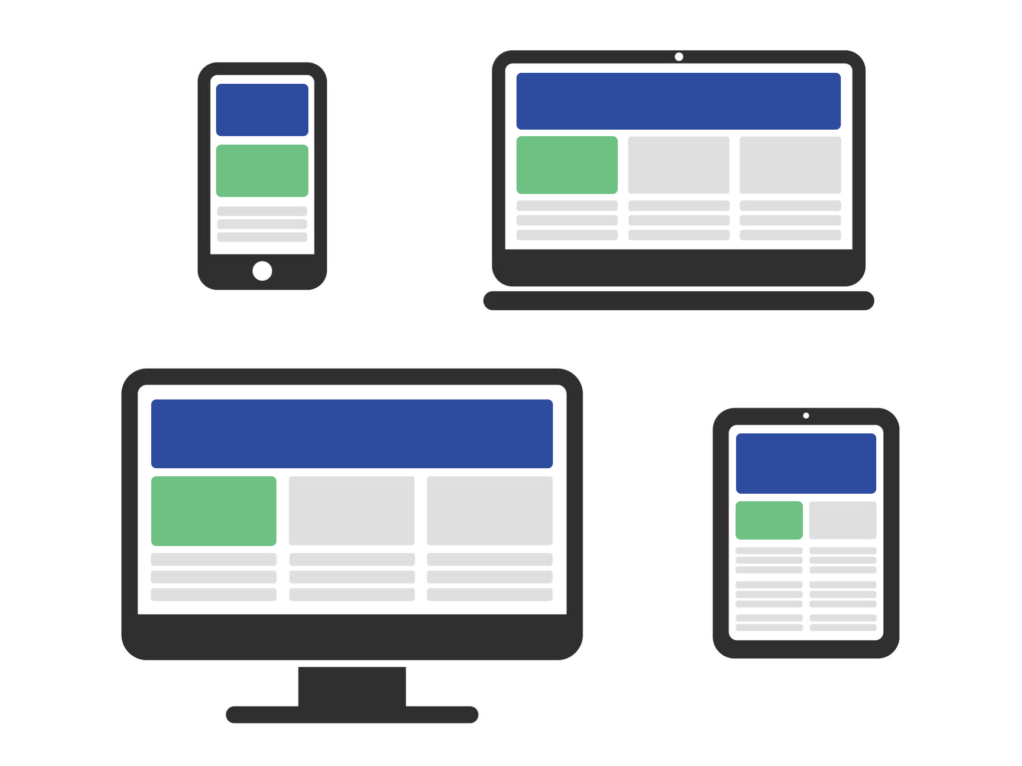 Responsive web design illustration.